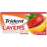 Trident Layers Wild Strawberry & Tangy Citrus Sugar Free Gum, 14 ct, thumbnail image 1 of 9