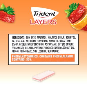Trident Layers Wild Strawberry Tangy Citrus Sugar Free Gum 14 Ct Pick Up In Store Today At Cvs