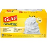 Glad ForceFlex Sustainable Tall Kitchen Trash Bags made with 100% Renewable Energy, 13 Gal Drawstring, 45 ct, thumbnail image 2 of 10