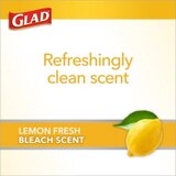Glad ForceFlex Plus with Clorox Tall Kitchen Trash Bags, Lemon Fresh Bleach scent, 13 Gal Drawstring, 34 ct, thumbnail image 3 of 10