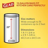 Glad ForceFlex Plus with Clorox Tall Kitchen Trash Bags, Lemon Fresh Bleach scent, 13 Gal Drawstring, 34 ct, thumbnail image 5 of 10
