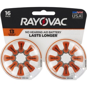 Rayovac Hearing Aid Battery, 13, 16 Count