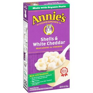 Annie's Homegrown Macoroni & Cheese, Shells & White Cheddar, 6 Oz , CVS