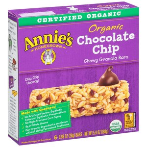 Annie's - Barras de granola orgánicas, blandas y crocantes, Chocolate Chipper, 7 barras