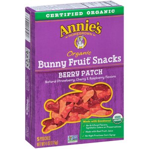 Annie's Organic Bunny Fruit - Refrigerios, Berry Patch