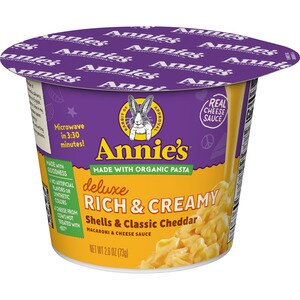 Annie's Deluxe Rich and Creamy Shells & Classic Cheddar Cup, 2.6 OZ