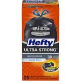 Hefty Ultra Strong Large Multipurpose Drawstring Trash Bags, Scent Free, 30 Gallon, 25 CT, thumbnail image 1 of 6