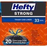 Hefty Extra Strong Extra Large Trash Bags 33 Gallon, 20 ct, thumbnail image 2 of 6