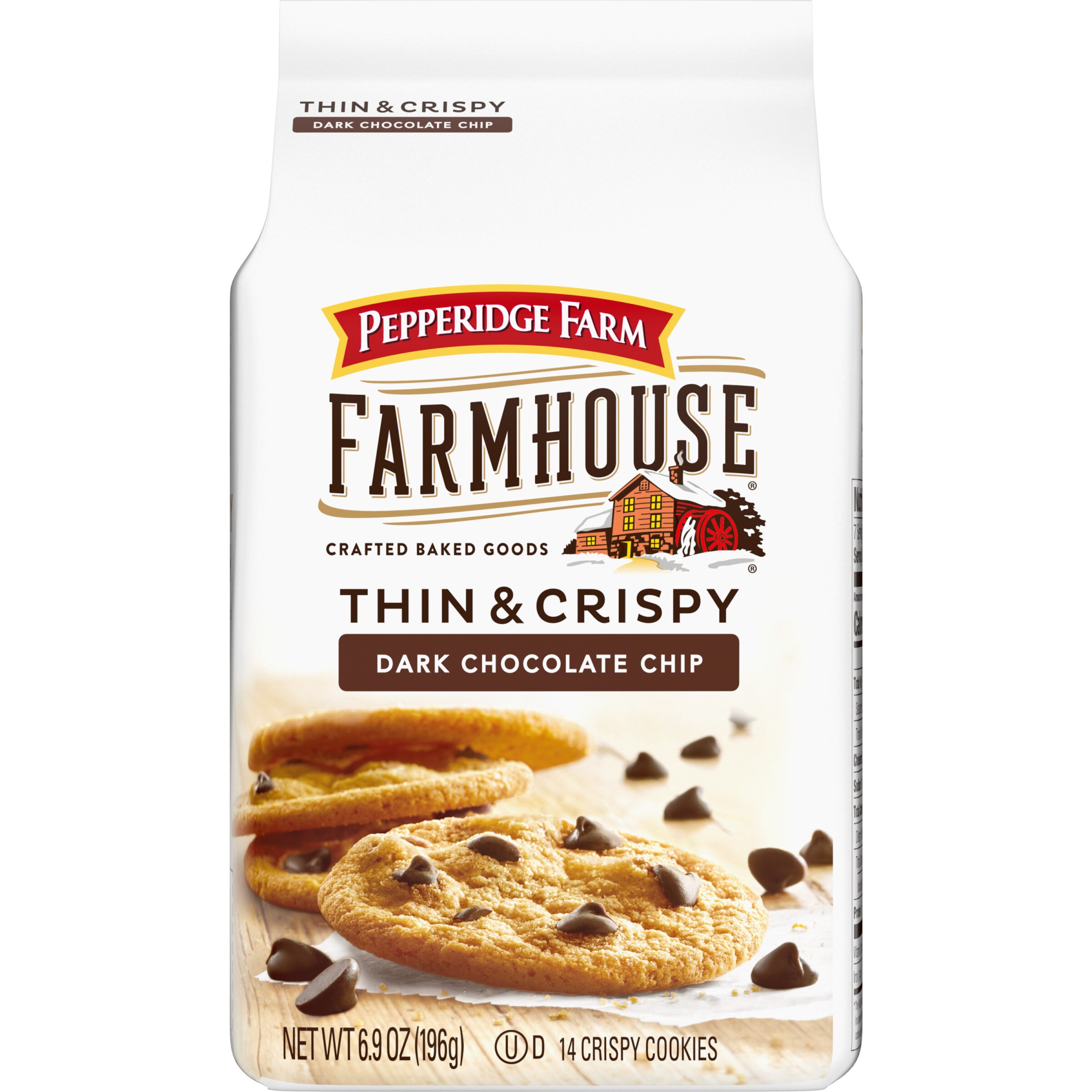 Pepperidge Farm Thin And Crispy Dark Chocolate Chip Cookies, 6.9 Oz , CVS