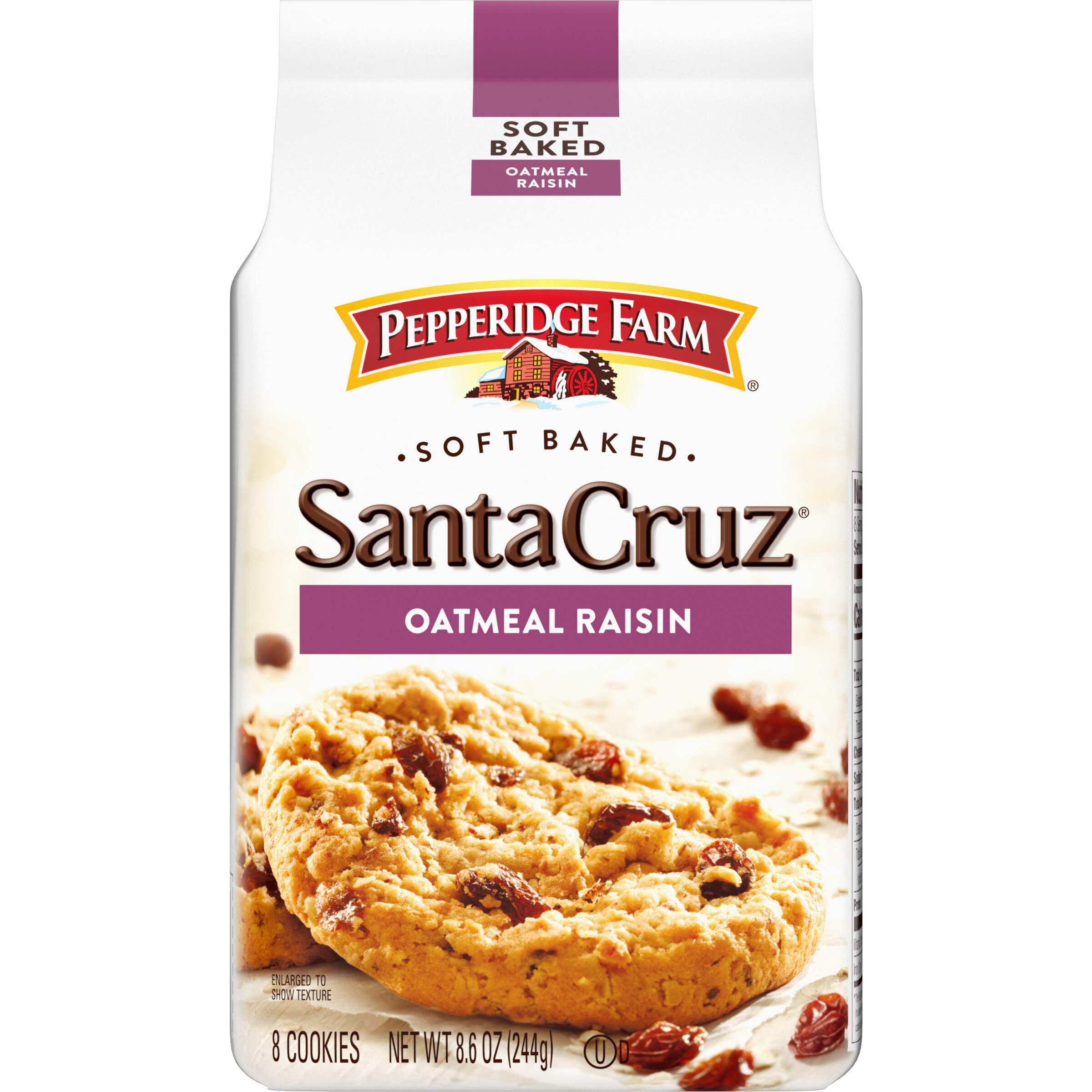 Pepperidge Farm Santa Cruz Soft Baked Oatmeal Raisin Cookies, 8.6 Oz , CVS