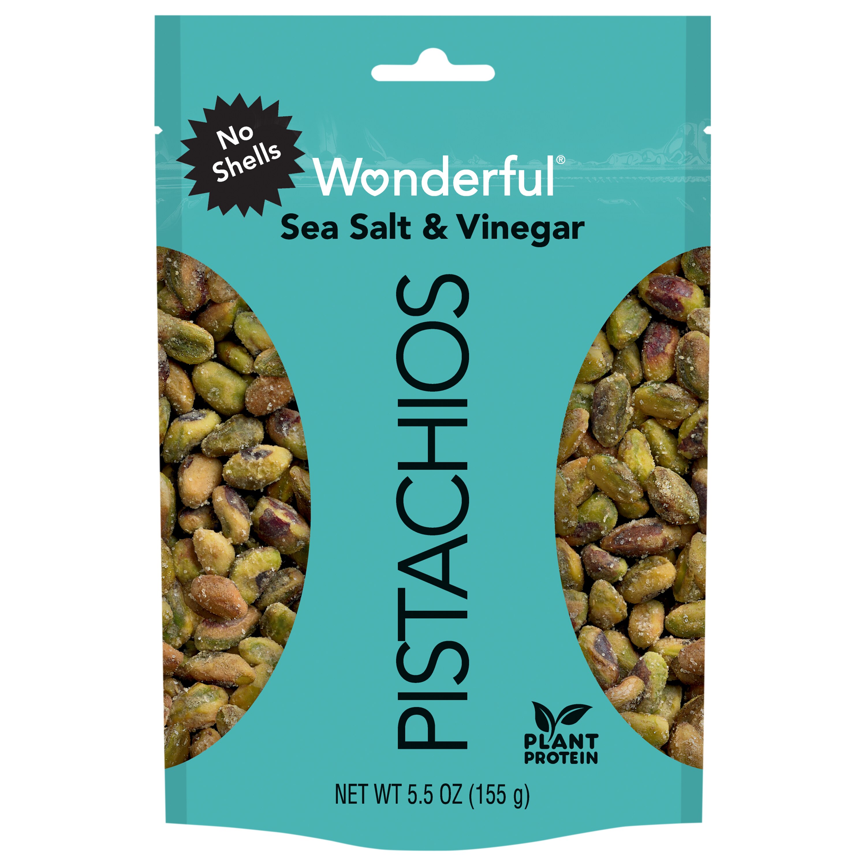 Wonderful Pistachios, No Shells, Sea Salt & Vinegar Nuts, 5.5 Oz , CVS