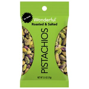 Wonderful Pistachios No Shells, Roasted And Salted, 2.5 Oz , CVS