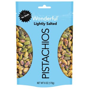 Wonderful Pistachios No Shells, Roasted and Lightly Salted, 6 OZ