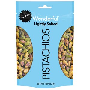 Wonderful Pistachios, No Shells, Roasted And Lightly Salted Nuts, 6 Oz Resealable Pouch , CVS