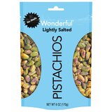 Wonderful Pistachios, No Shells, Roasted and Lightly Salted Nuts, 6 oz Resealable Pouch, thumbnail image 1 of 6