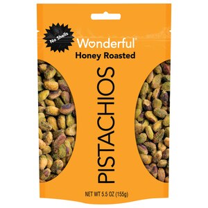 Wonderful Pistachios, No Shells, Honey Roasted Nuts, Resealable Pouch, 5.5 Oz , CVS