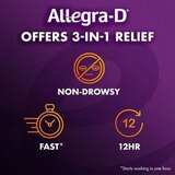 Allegra-D 12HR Allergy Relief & Decongestant Extended Release Tablets, Non-Drowsy, thumbnail image 3 of 7