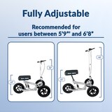 KneeRover PRO All Terrain Knee Scooter Knee Walker Aluminum with Shock Absorber, thumbnail image 5 of 8