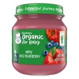 Gerber Organic 2nd Foods Apple Wild Blueberry, thumbnail image 1 of 10