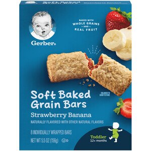 Gerber Cereal Bars Strawberry Banana Fruit