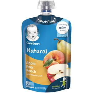 Nestle Nutrition Gerber Apple, Pear And Peach Food Pouch, 3.5 Oz , CVS