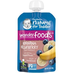 Gerber Pouches, Toddler, Banana Blueberry, 3.5 OZ