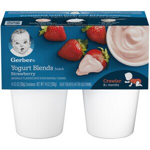  Gerber Yogurt Blends Strawberry Banana 3.5 OZ, 4 CT 