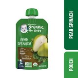 Gerber 2nd Foods Organic for Baby Baby Food, Pear Spinach, 3.5 oz Pouch, thumbnail image 5 of 9