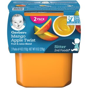 Gerber 2nd Foods Mango Apple Twist 4 OZ Tubs, 2 CT