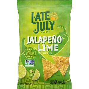 Late July Clasico Tortilla Chips, Jalapeno Lime, 5.5 OZ