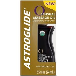 Astroglide O - Aceite para masaje sensual, orgánico, 2.5 oz
