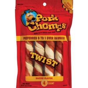 Pork Chomps Dog Treat, Bacon Flavor, 4 Ct , CVS
