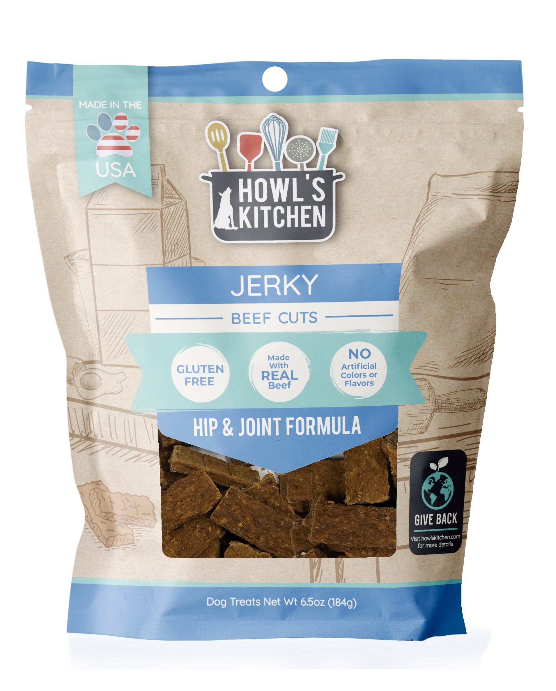 Howl's Kitchen Beef Jerky Cuts Hip & Joint Formula, 6.5 Oz , CVS