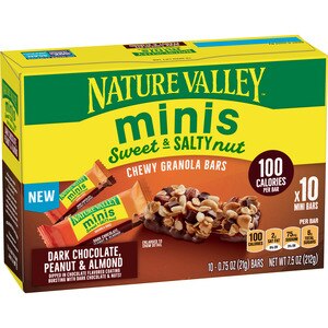 Nature Valley Sweet And Salty Mini Dark Chocolate, Peanut And Almond Granola Bars 10 Ct - 0.75 Oz , CVS