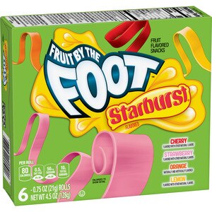 Fruit By The Foot Starburst Fruit Flavored Snacks, 6 CT 