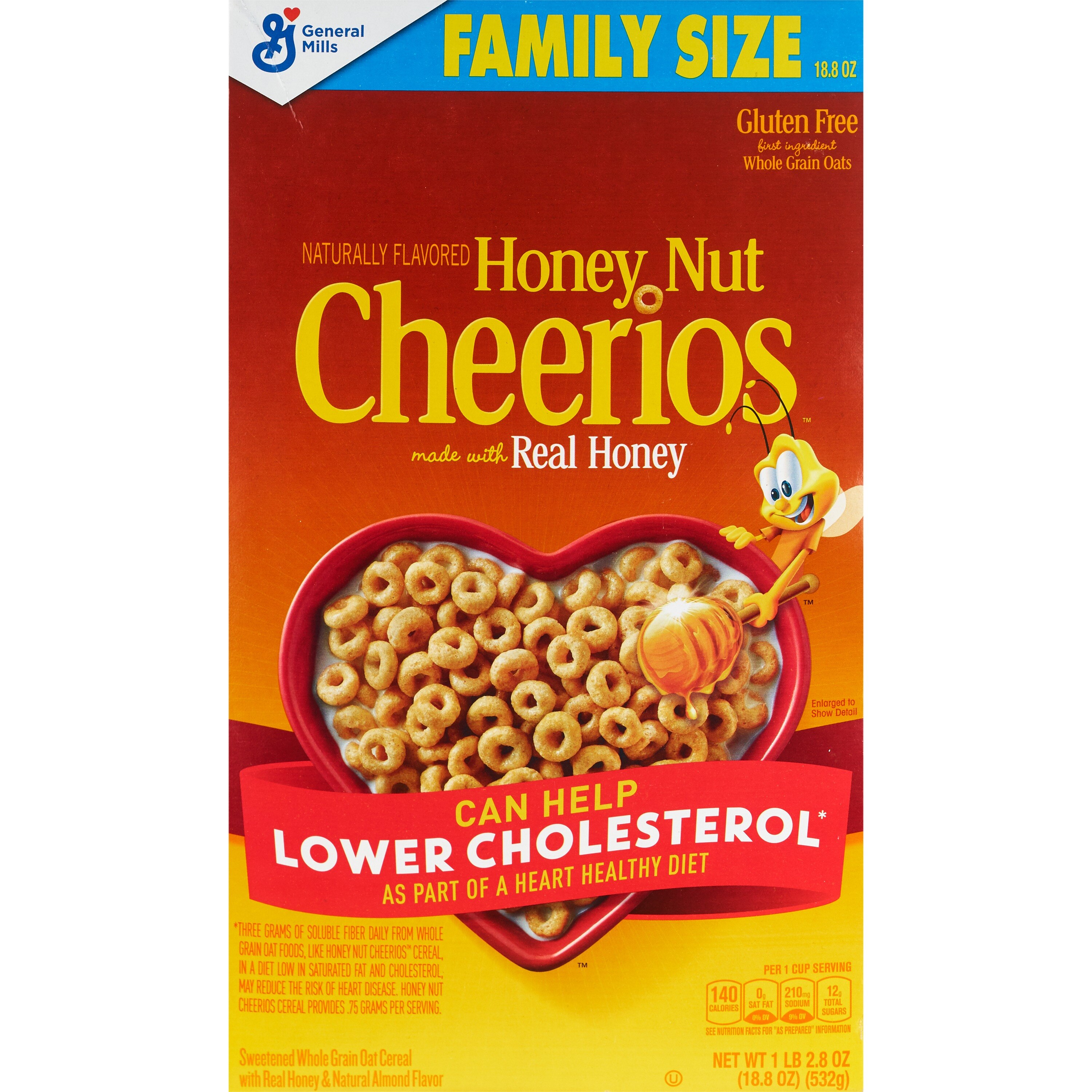 Honey Nut Cheerios Cereal, Family Size, 18.8 Oz , CVS
