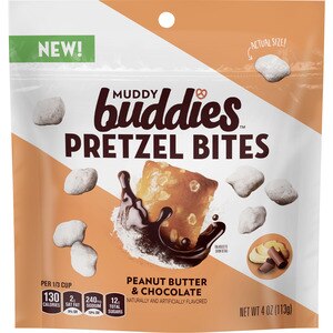 Muddy Buddies Peanut Butter & Chocolate Pretzel Bites, 4 OZ