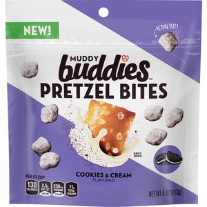 Muddy Buddies Cookies & Cream Pretzel Bites, 4 OZ