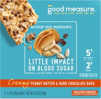 GOOD MEASURE Bar, Peanut Butter Dark Chocolate, 4 ct