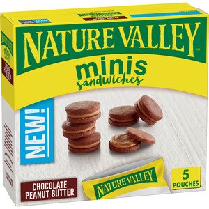 Nature Valley Minis Chocolate Peanut Butter Sandwiches, 5 Ct - 1 Oz , CVS