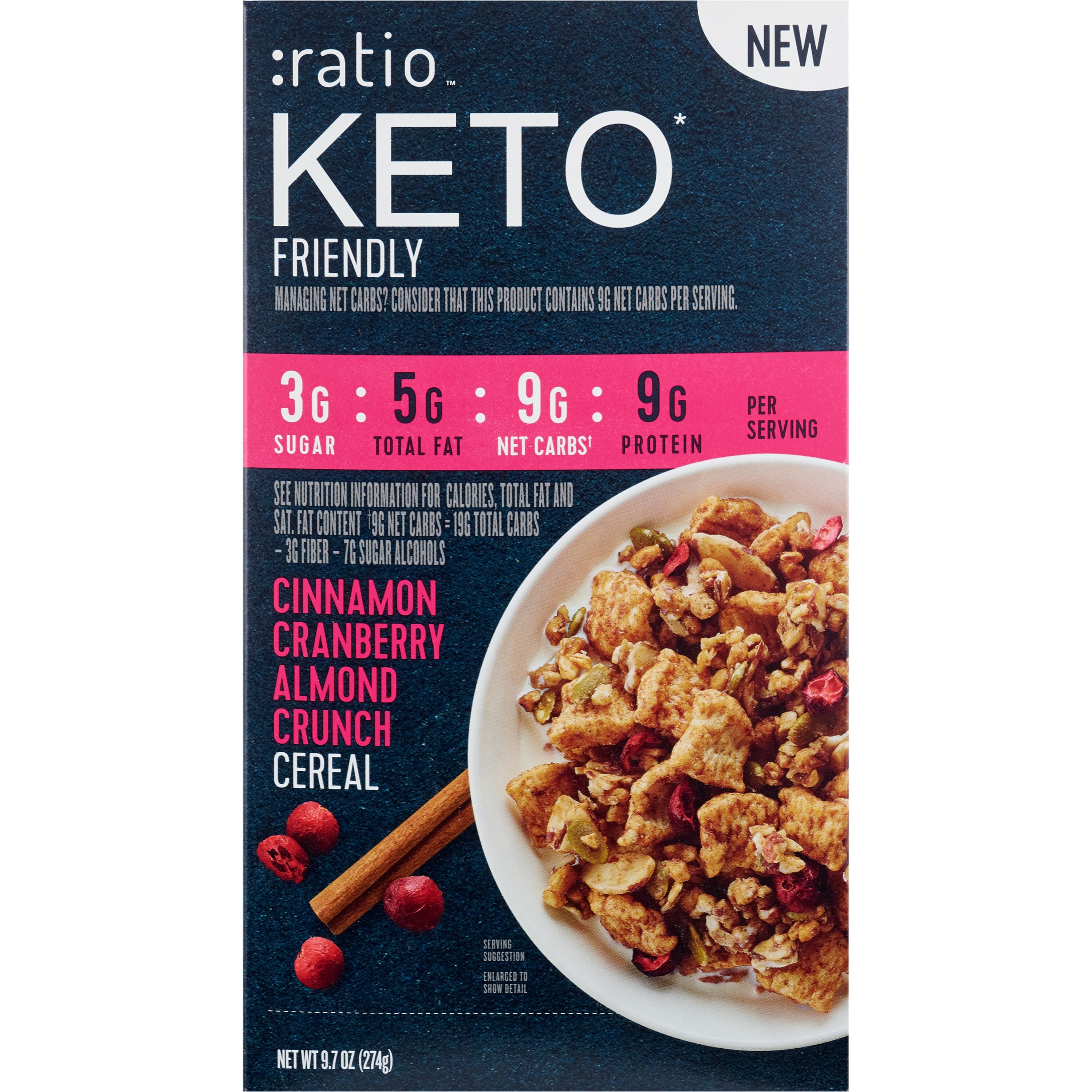 Ratio Food GMI Ratio Cereal, Cinnamon Cranberry Almod Crunch, 9.7 Oz , CVS
