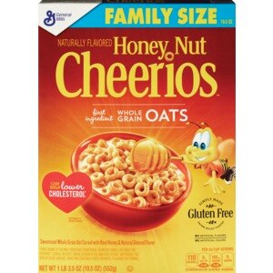 Honey Nut Cheerios - Cereal, tamaño familiar, 19.5 oz
