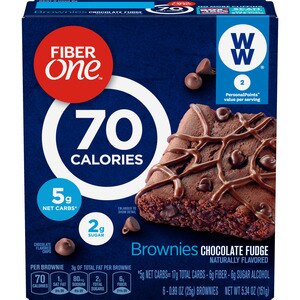 Fiber One 70 Calorie Chocolate Fudge Brownies, 6 Ct - 0.89 Oz , CVS