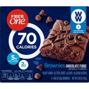 Fiber One 70 Calorie Chocolate Fudge Brownies, 6 CT - CVS Pharmacy