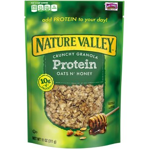 Nature Valley Crunchy Granola - Cereales ricos en proteínas, con avena y miel, 11 oz