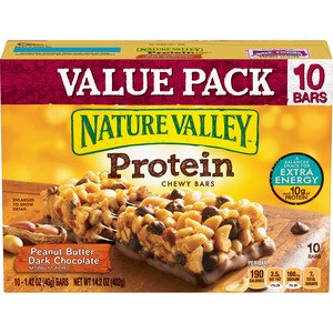 Nature Valley Protein - Barras blandas de mantequilla de maní y chocolate amargo