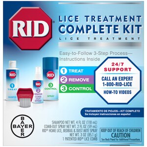 RID Lice Complete Treatment Kit to Kill Lice In Hair and Home