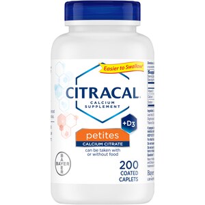 Citracal Petites Calcium Citrate With Vitamin D3, Caplets, 200 CT