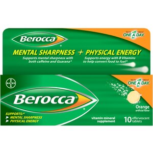 Berocca Orange Caffeine Free Effervescent Tablets