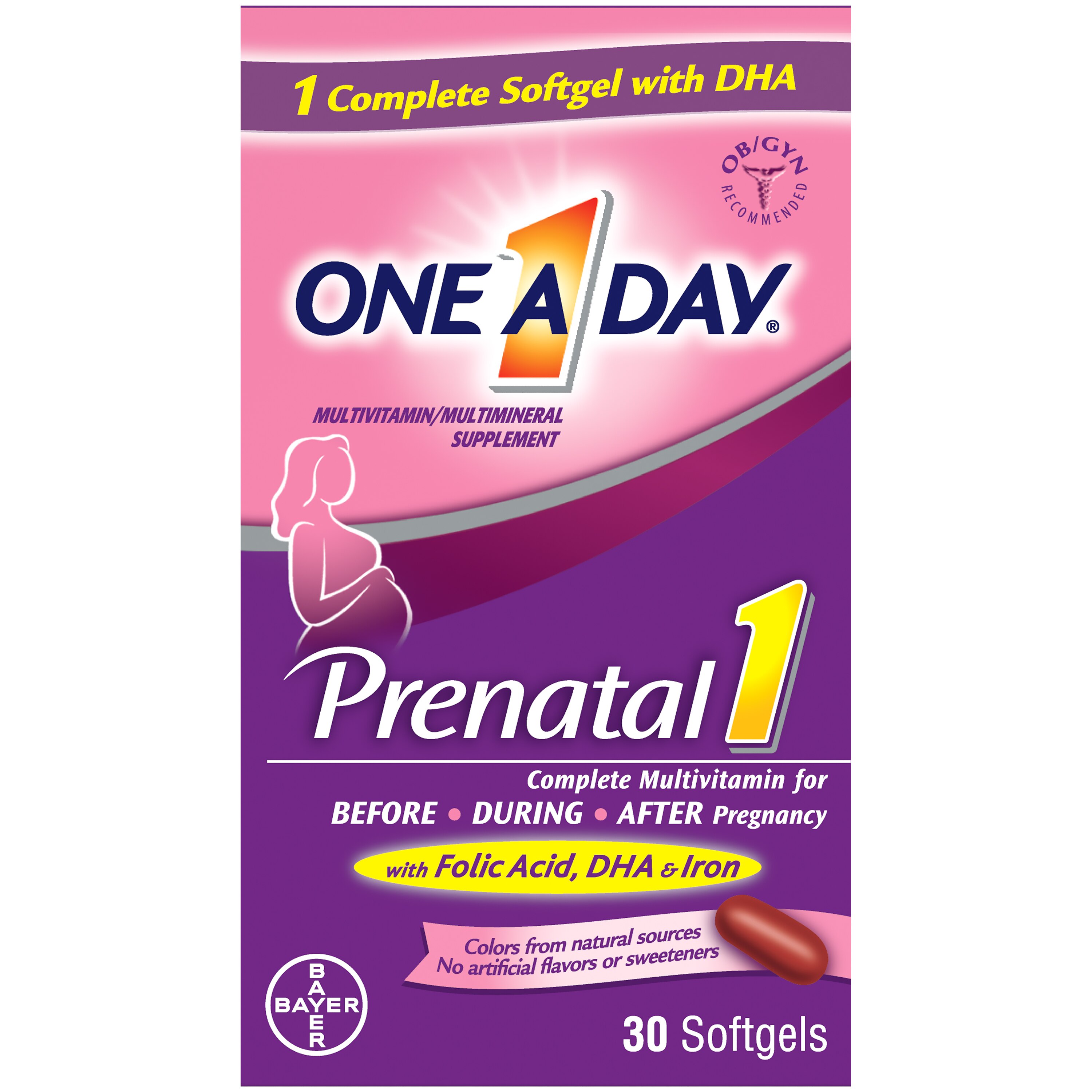  One A Day Women's Prenatal 1 Multivitamin Softgels 